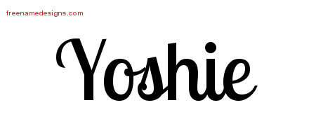 Handwritten Name Tattoo Designs Yoshie Free Download