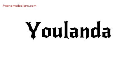 Gothic Name Tattoo Designs Youlanda Free Graphic