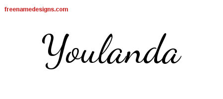 Lively Script Name Tattoo Designs Youlanda Free Printout