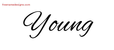 Cursive Name Tattoo Designs Young Free Graphic