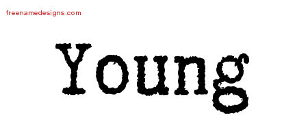 Typewriter Name Tattoo Designs Young Free Printout