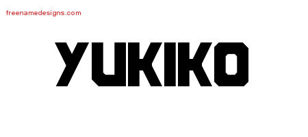 Titling Name Tattoo Designs Yukiko Free Printout