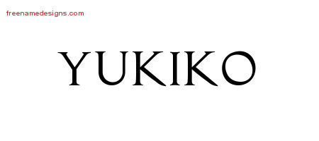 Regal Victorian Name Tattoo Designs Yukiko Graphic Download