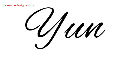Cursive Name Tattoo Designs Yun Download Free
