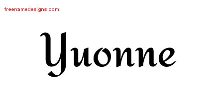 Calligraphic Stylish Name Tattoo Designs Yuonne Download Free