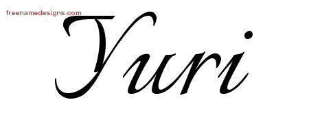 Calligraphic Name Tattoo Designs Yuri Download Free