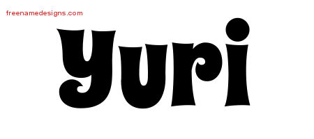Groovy Name Tattoo Designs Yuri Free Lettering