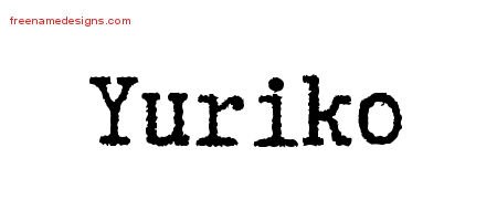 Typewriter Name Tattoo Designs Yuriko Free Download