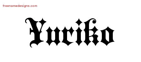 Old English Name Tattoo Designs Yuriko Free