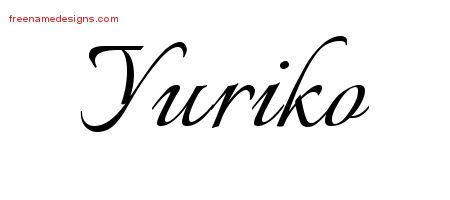 Calligraphic Name Tattoo Designs Yuriko Download Free