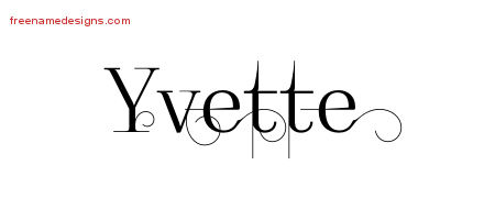 Decorated Name Tattoo Designs Yvette Free