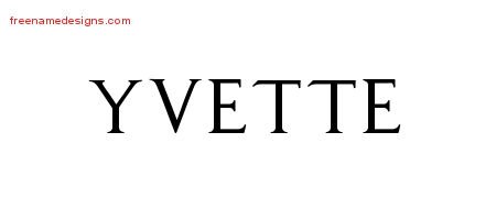 Regal Victorian Name Tattoo Designs Yvette Graphic Download
