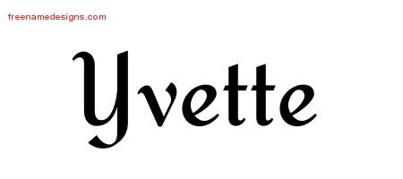 Calligraphic Stylish Name Tattoo Designs Yvette Download Free