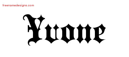 Old English Name Tattoo Designs Yvone Free
