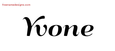 Art Deco Name Tattoo Designs Yvone Printable