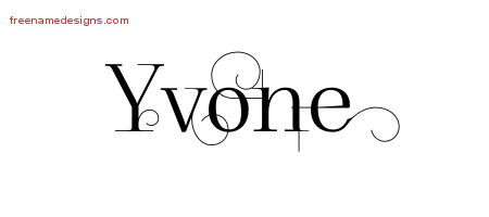 Decorated Name Tattoo Designs Yvone Free