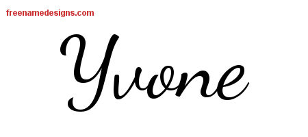 Lively Script Name Tattoo Designs Yvone Free Printout