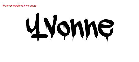 Graffiti Name Tattoo Designs Yvonne Free Lettering