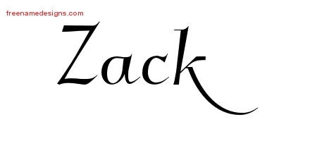 Elegant Name Tattoo Designs Zack Download Free