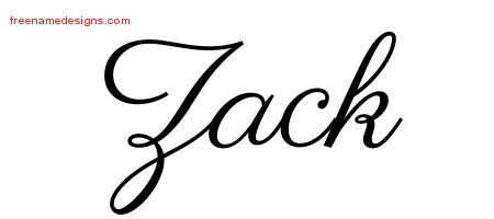 Classic Name Tattoo Designs Zack Printable