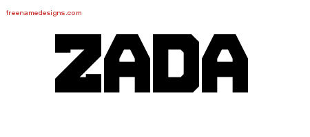 Titling Name Tattoo Designs Zada Free Printout