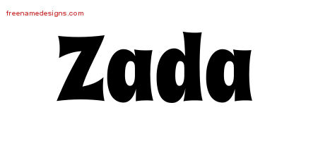 Groovy Name Tattoo Designs Zada Free Lettering