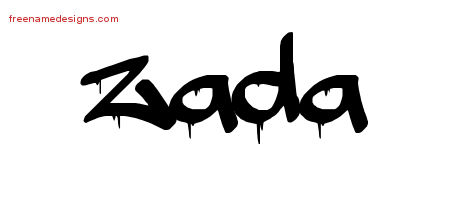 Graffiti Name Tattoo Designs Zada Free Lettering