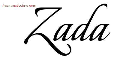 Calligraphic Name Tattoo Designs Zada Download Free