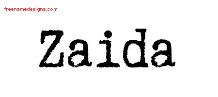 Typewriter Name Tattoo Designs Zaida Free Download
