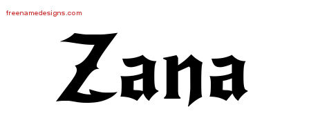 Gothic Name Tattoo Designs Zana Free Graphic