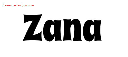 Groovy Name Tattoo Designs Zana Free Lettering