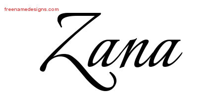 Calligraphic Name Tattoo Designs Zana Download Free