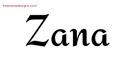 Calligraphic Stylish Name Tattoo Designs Zana Download Free