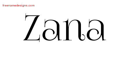 Vintage Name Tattoo Designs Zana Free Download