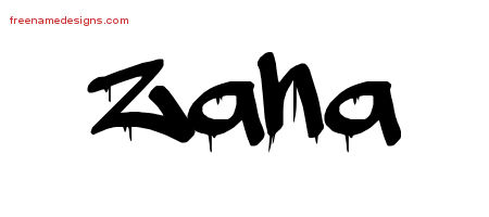 Graffiti Name Tattoo Designs Zana Free Lettering
