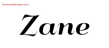 Art Deco Name Tattoo Designs Zane Graphic Download
