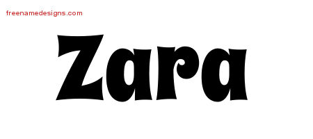 Groovy Name Tattoo Designs Zara Free Lettering