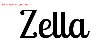 Handwritten Name Tattoo Designs Zella Free Download