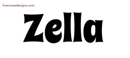 Groovy Name Tattoo Designs Zella Free Lettering