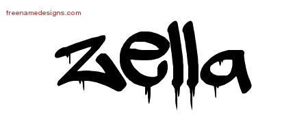 Graffiti Name Tattoo Designs Zella Free Lettering