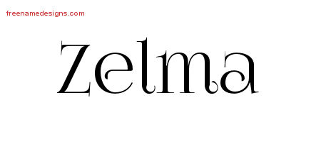 Vintage Name Tattoo Designs Zelma Free Download