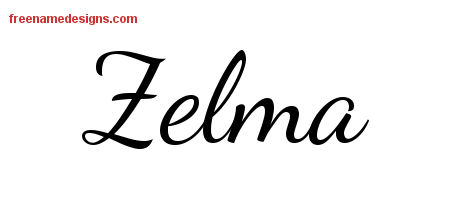 Lively Script Name Tattoo Designs Zelma Free Printout