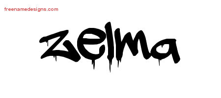 Graffiti Name Tattoo Designs Zelma Free Lettering