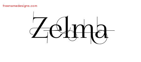 Decorated Name Tattoo Designs Zelma Free