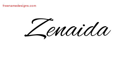 Cursive Name Tattoo Designs Zenaida Download Free