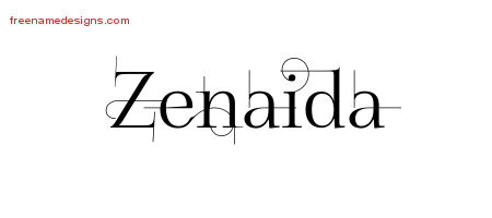 Decorated Name Tattoo Designs Zenaida Free