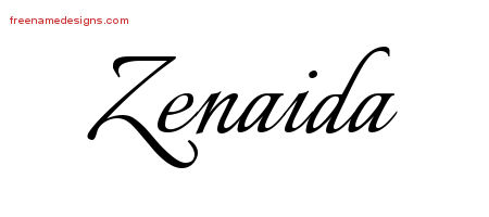 Calligraphic Name Tattoo Designs Zenaida Download Free