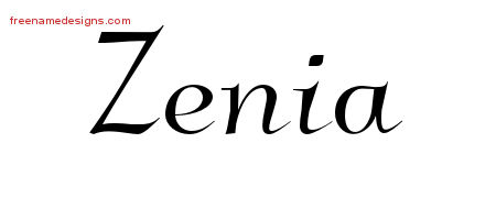 Elegant Name Tattoo Designs Zenia Free Graphic