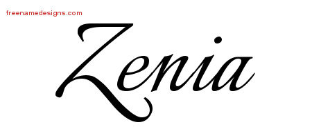 Calligraphic Name Tattoo Designs Zenia Download Free