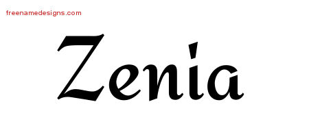 Calligraphic Stylish Name Tattoo Designs Zenia Download Free